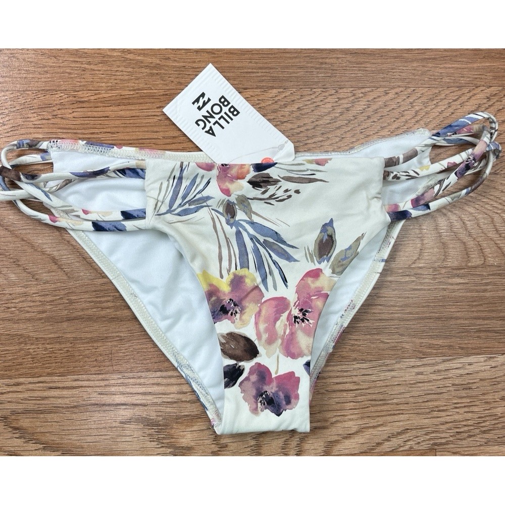 Billabong Bikini Bottoms Float on By Tropic Medium Coverage Medium Strappy NEW